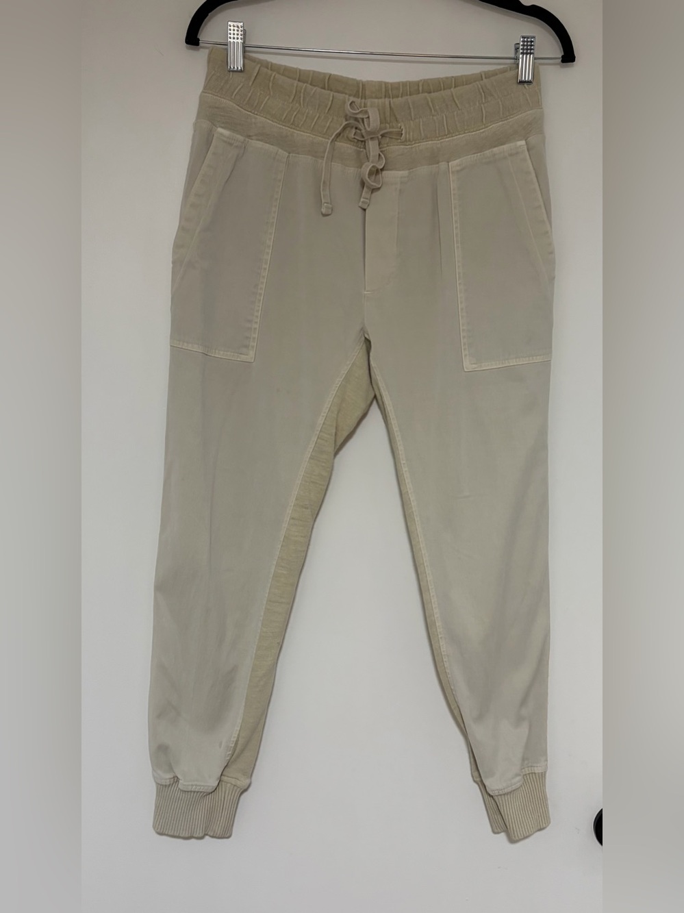 James Perse Women’s Mixed Media Pants in Talc Size 2/ Medium - Picture 3 of 9